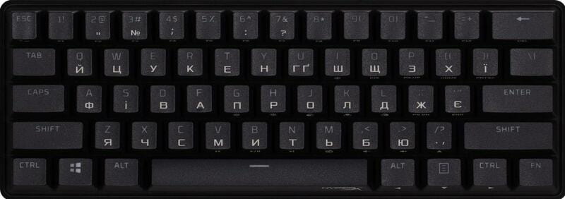 Клавиатура HyperX Alloy Origins 60 Red RGB Black (4P5N4AA)