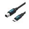 Фото - Кабель Vention USB Type-C - USB Type-B (M/M), 1.5 м, Black (CQUBG) | click.ua