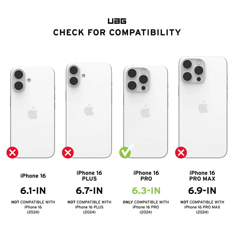 Чохол-накладка Urban Armor Gear Civilian Magsafe для Apple iPhone 16 Pro Bordeaux (114444119049)