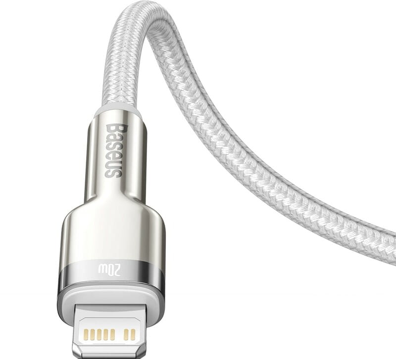 Кабель Baseus Cafule Metal USB-C - Lightning (M/M), 1 м White (6953156202078)