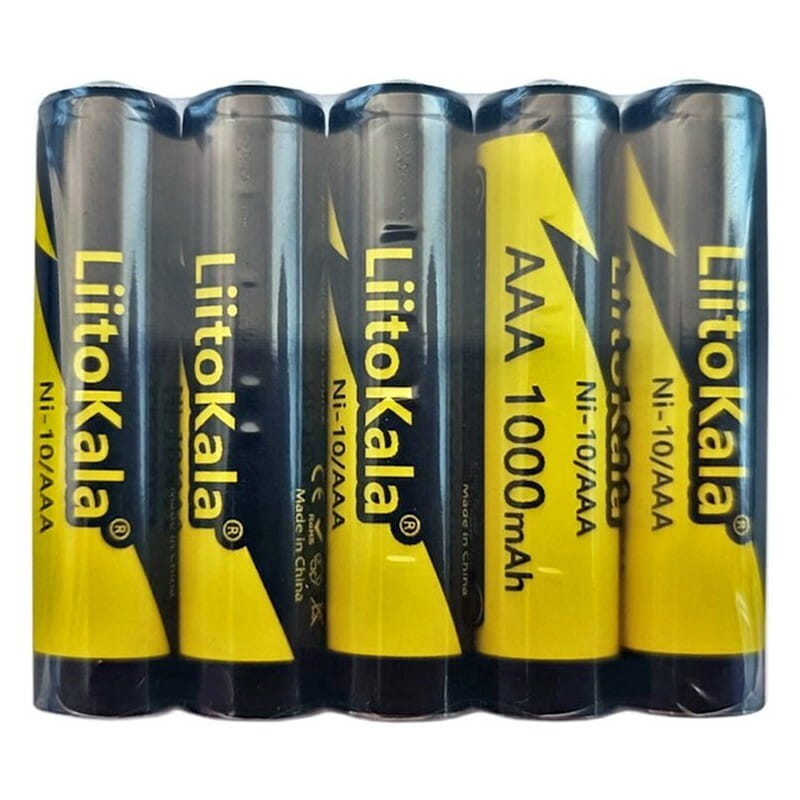 Акумулятор Liitokala Rechargeable Ni-MH AAA/HR03 1000mAh 5шт
