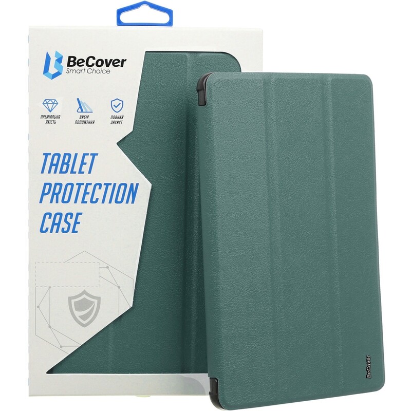 Чехол-книжка BeCover Soft Edge для Samsung Galaxy Tab A9+ SM-X210/SM-X215/SM-X216 11.0" Dark Green (710368)