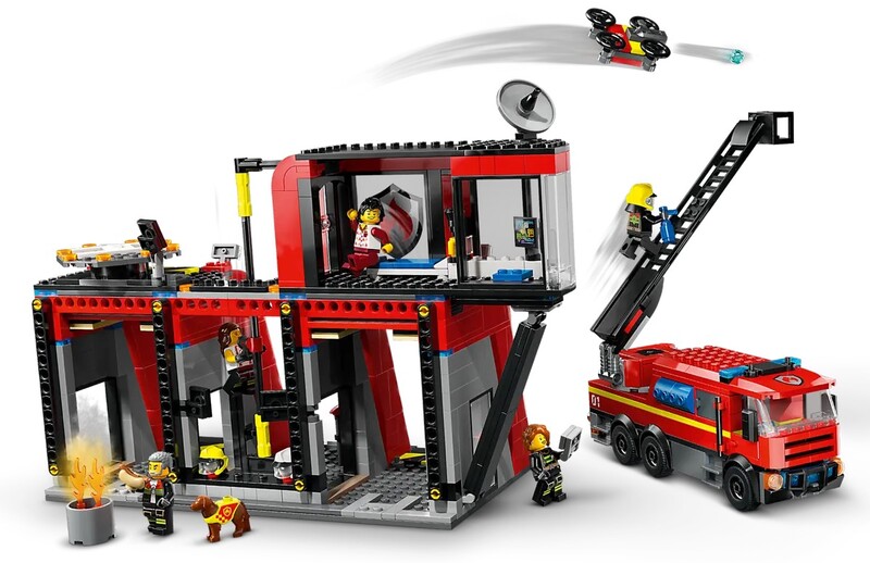 Конструктор LEGO City Пожежне депо з пожежною машиною (60414)