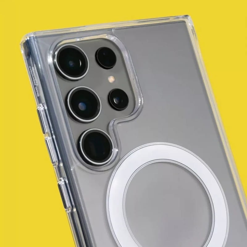Чохол-накладка Wave Clear Case (PC+TPU) with Magnetic Ring для Samsung Galaxy S24 Ultra SM-S928 Transparent