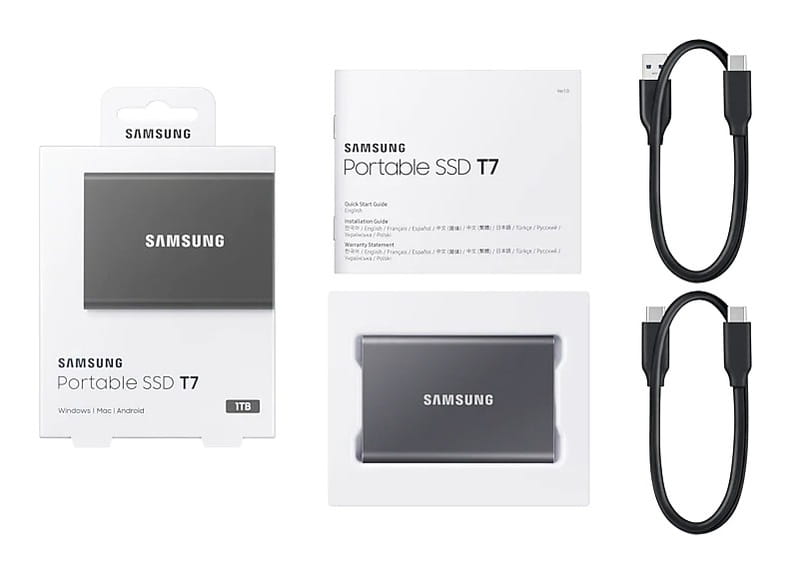 Накопичувач зовнішній SSD 4TB Samsung T7 Titan Gray (MU-PC4T0T/WW)