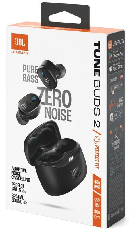 Bluetooth-гарнитура JBL Tune Buds 2 Black (JBLTBUDS2BLK)