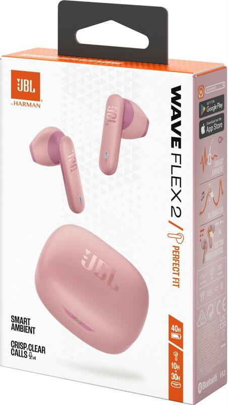 Bluetooth-гарнитура JBL Wave Flex 2 Pink (JBLWFLEX2PIK)