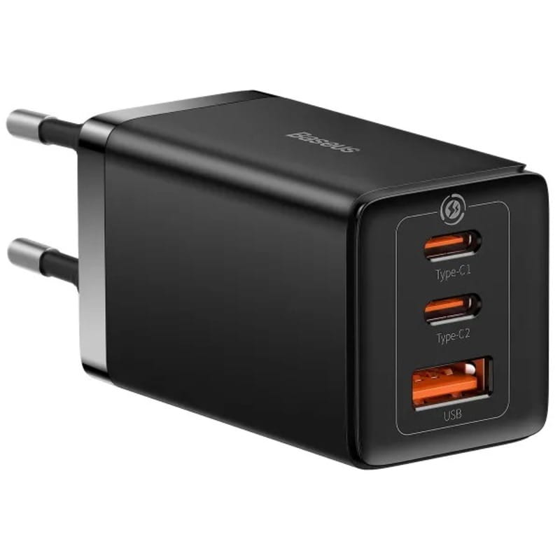 Сетевое зарядное устройство Baseus GaN5 Pro (3USB, 3.25A) 65W Black (CCGP120201) + кабель Type-C to Type-C