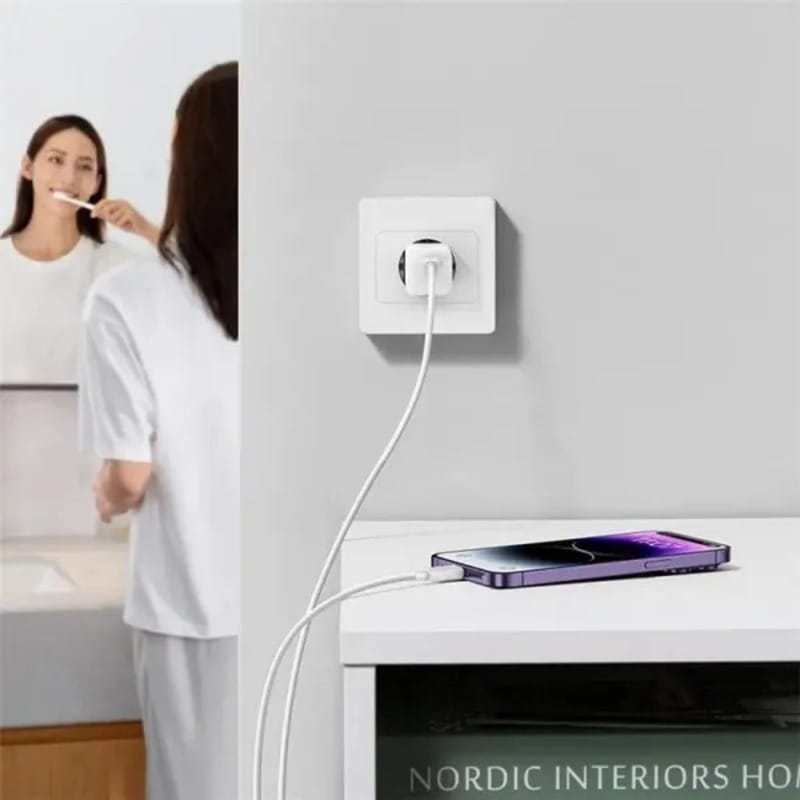 Мережевий зарядний пристрій Baseus GaN5 FC mini 1C (1USB-C) 30W White (CCGN070502)