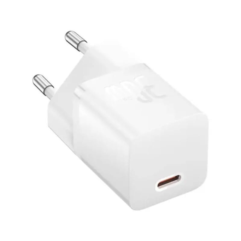 Мережевий зарядний пристрій Baseus GaN5 FC mini 1C (1USB-C) 30W White (CCGN070502)