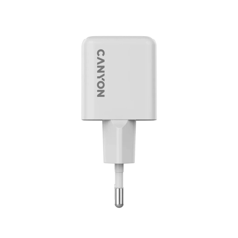 Сетевое зарядное устройство Canyon CU20AC GaN (2USB, 0.6A) PD, QC 4.0 White (CNS-CUW20AC)