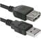 Фото - Кабель Defender USB02-06 USB 2.0 AM-AF 1.8 м, черный (87456) | click.ua