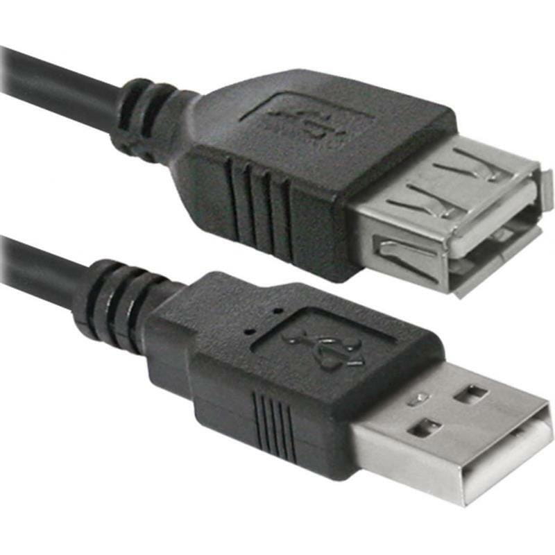Кабель Defender USB02-10 USB 2.0 AM-AF 3 м, черный (87453)