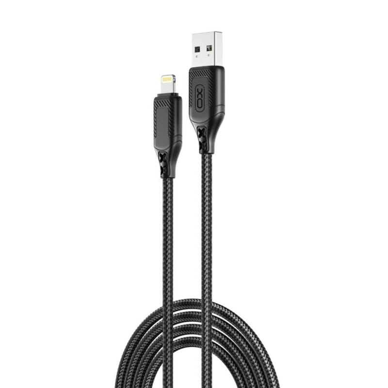 Кабель XO NB235 Zebra Series Braided USB - Lightning (M/M), 1 м, Black (6920680834211)