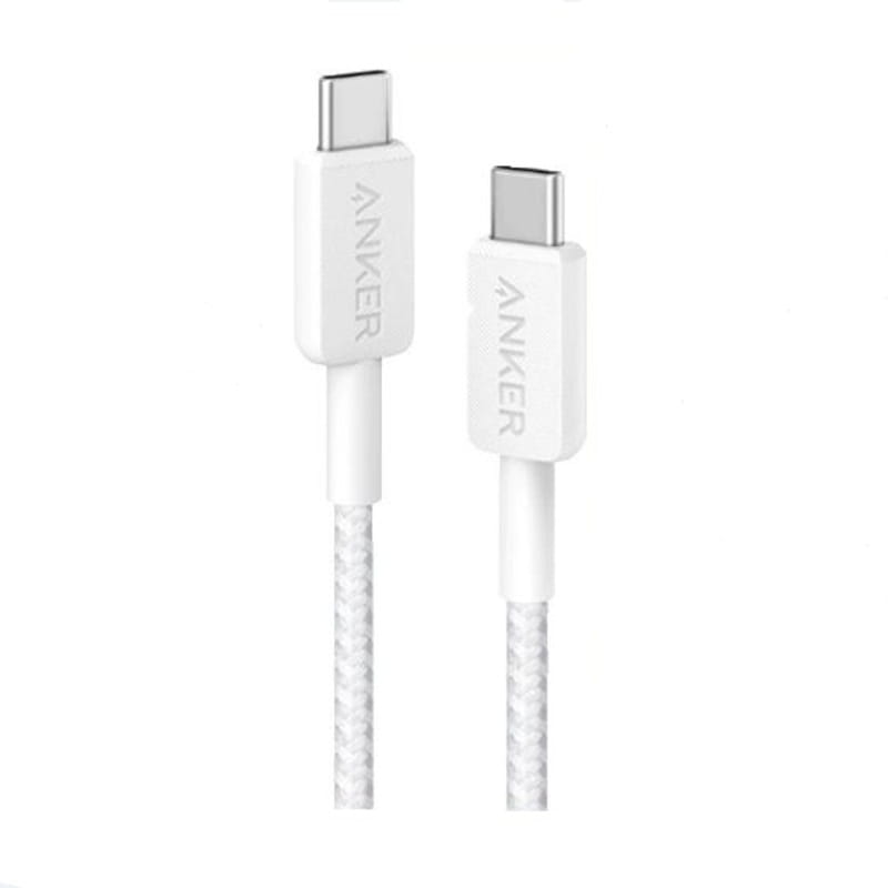 Кабель Anker 322 USB-C - USB-C 0.9 м, White (A81F5H21/A81F5G21)