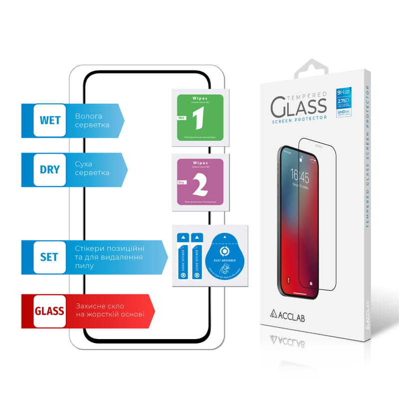 Защитное стекло ACCLAB Full Glue для Samsung Galaxy A35 SM-A356 Black (1283126588778)