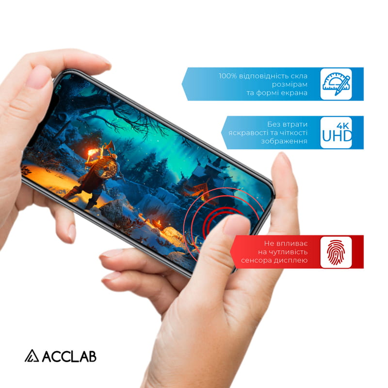 Защитное стекло ACCLAB Full Glue для Samsung Galaxy A35 SM-A356 Black (1283126588778)