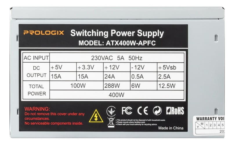 Блок живлення Prologix 400W APFC Bulk (E)