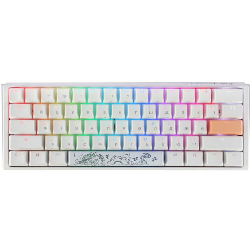 Клавиатура Ducky One 3 Mini Cherry MX Red RGB UA USB White (DKON2161ST-RUAPXPWWWSC1)