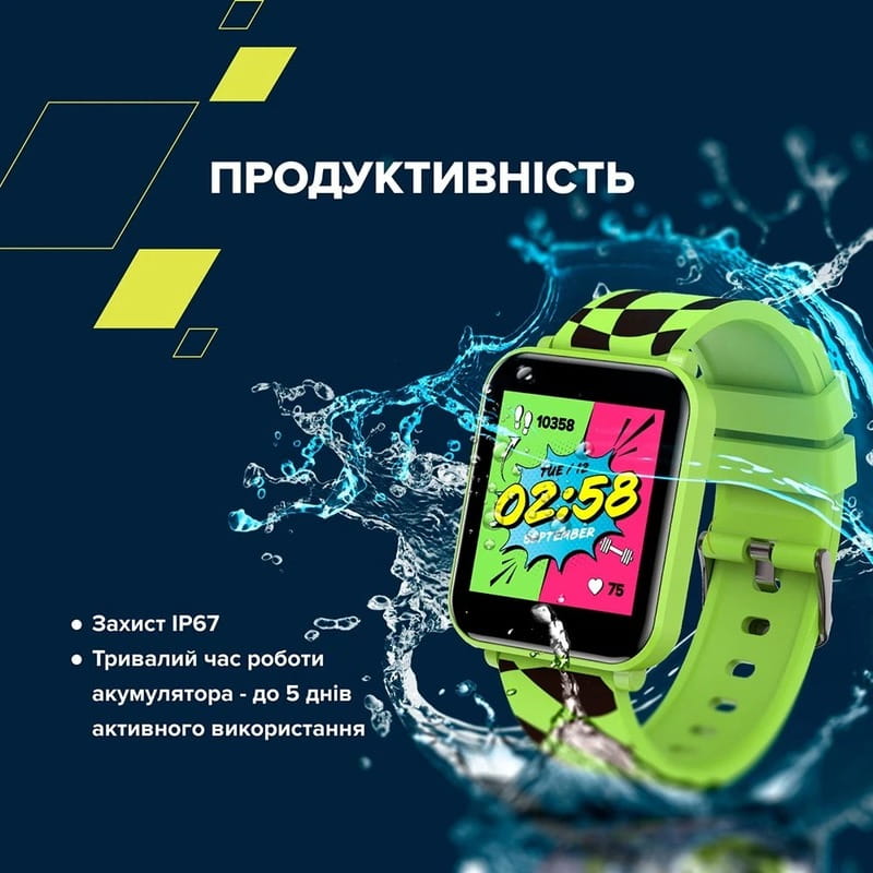 Детские смарт-часы Canyon Joyce KW-43 Dual BT Music Green (CNE-KW43YB)