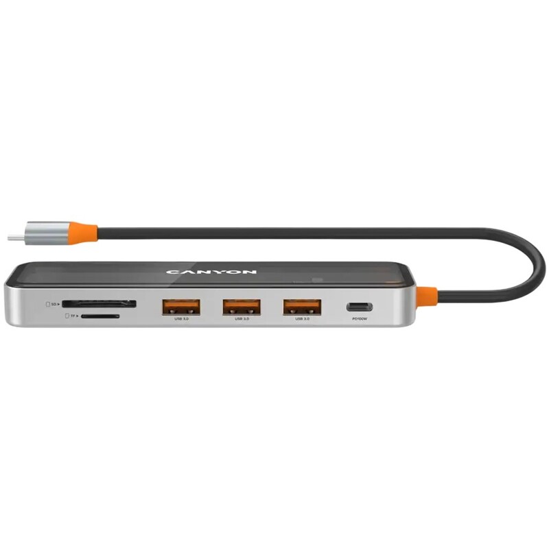 Док-станція Canyon DS-13 7in1 Transparent Space Grey (CNS-TDS13)