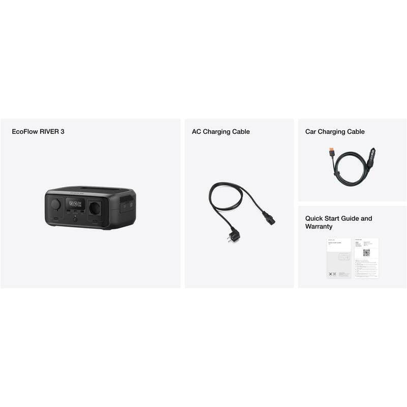Зарядная станция EcoFlow River 3 UPS 245Wh, 300W (EFRIVER3-UPS-EU-CBox)