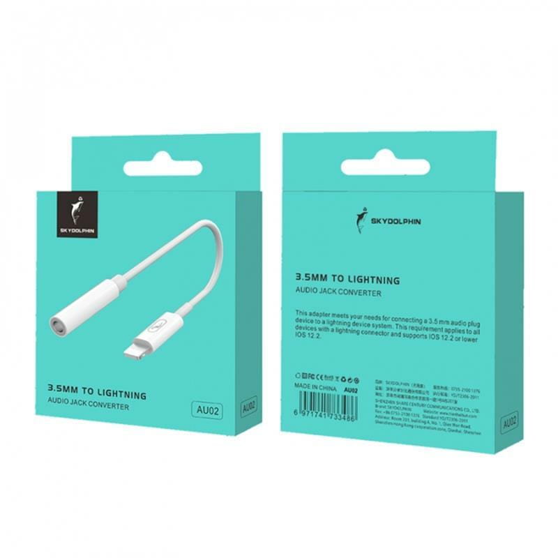 Переходник SkyDolphin AU02 Lightning - 3.5 мм (M/F) White (SDADPT-00017)