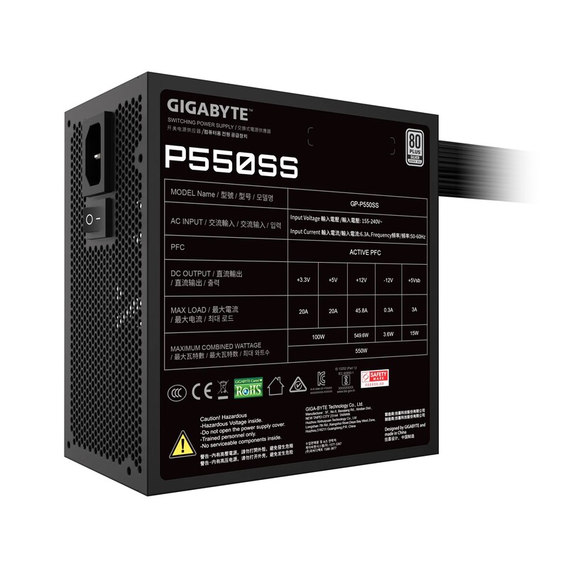 Блок живлення Gigabyte 550W GP-P550SS