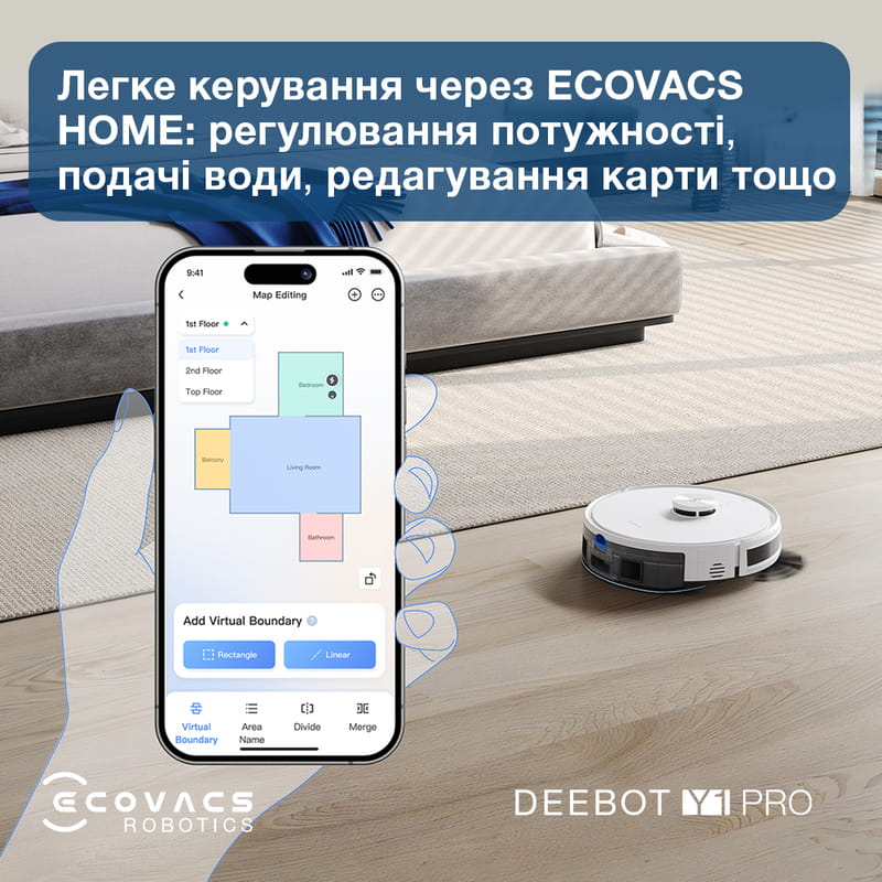 Робот-пылесос Ecovacs Deebot Ozmo Y1 Pro White (DLX34 White)