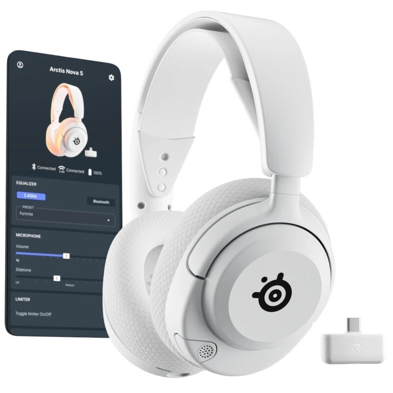 Bluetooth-гарнітура SteelSeries Arctis Nova 5 Wireless White (61674)