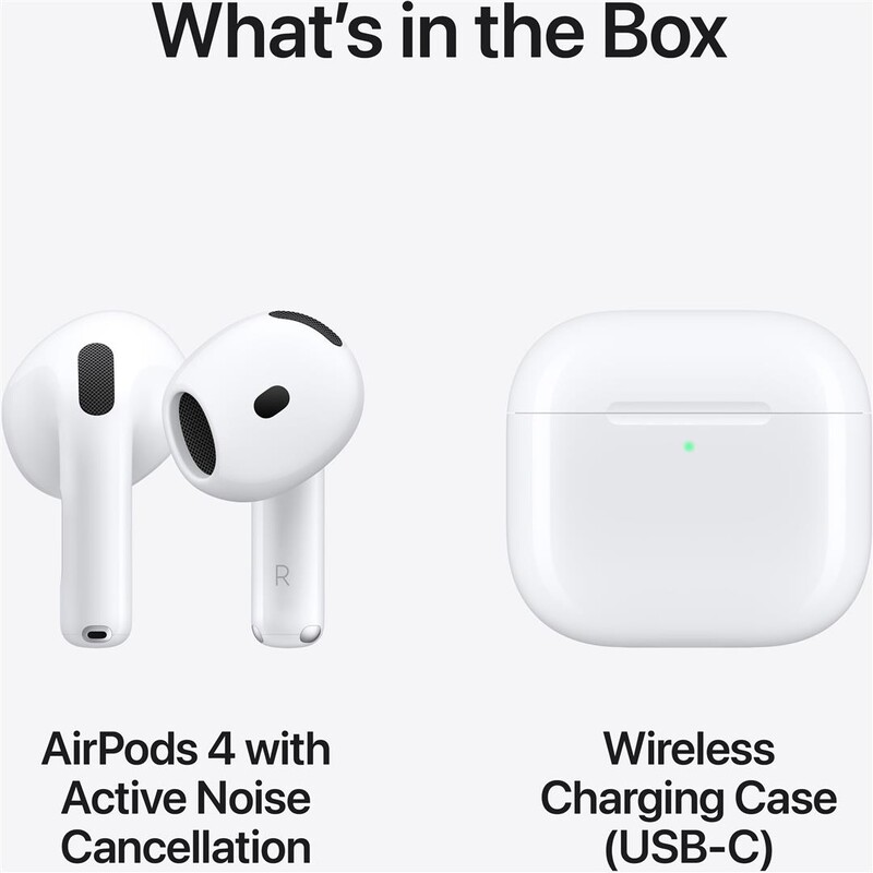 Bluetooth-гарнiтура Apple AirPods 4 with Active Noise Cancellation White (MXP93ZE/A)