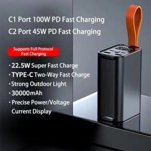 Универсальная мобильная батарея Atria 100W 60000mAh Black (WPD-101)