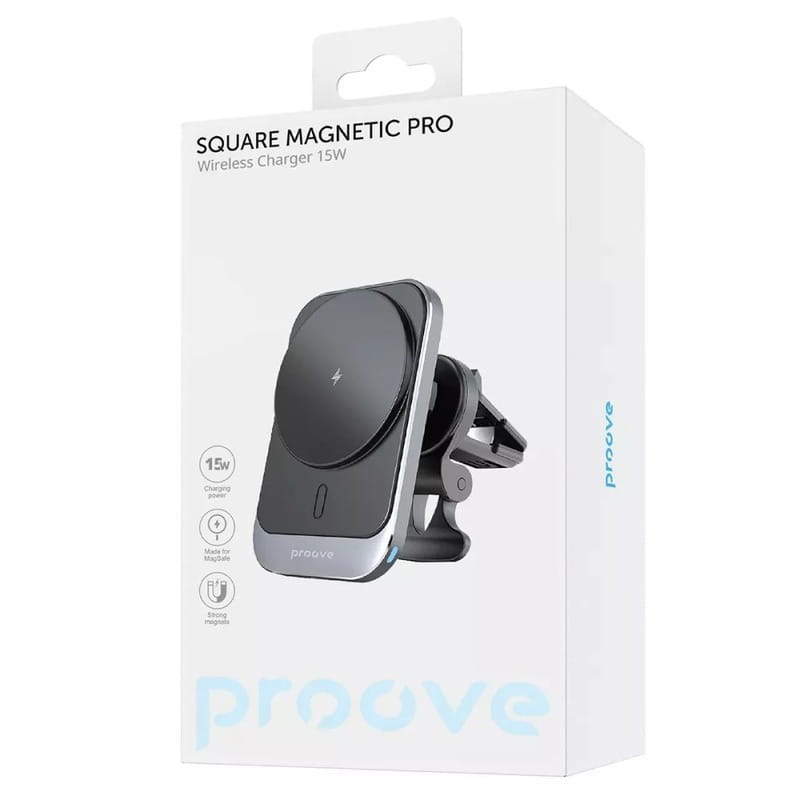 Беспроводное зарядное устройство Proove Square Magnetic Pro 15W Metallic Gray (WHSP15010004)