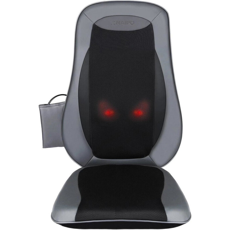 Масажна накидка на крісло Naipo Neck & Back Massager з підігрівом, вібрацією та функцією масажу Шіацу (MGBK-2606H)