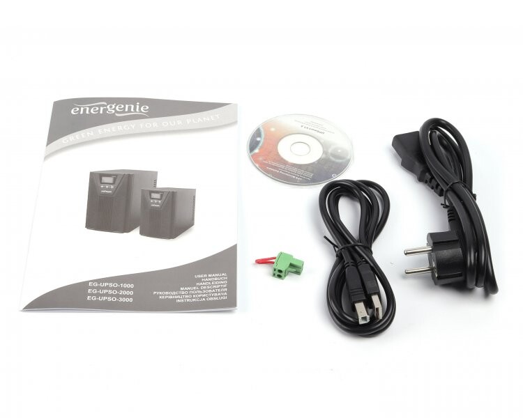 ИБП EnerGenie EG-UPSO-3000 3000VA, On-line, 3xIEC+2xSchuko, металл