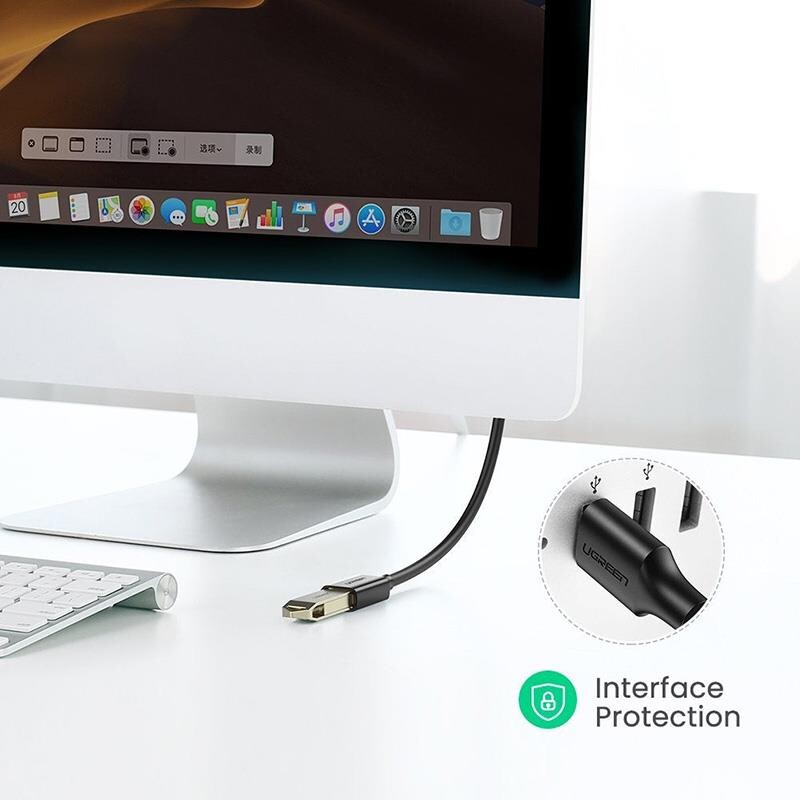Кабель-удлинитель Ugreen US129 USB - USB (AM-AF), 3 м, Black (30127)