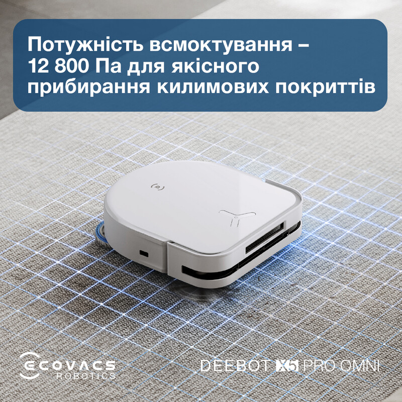 Робот-пылесос Ecovacs Deebot Ozmo X5 Pro Omni (DDX39) White