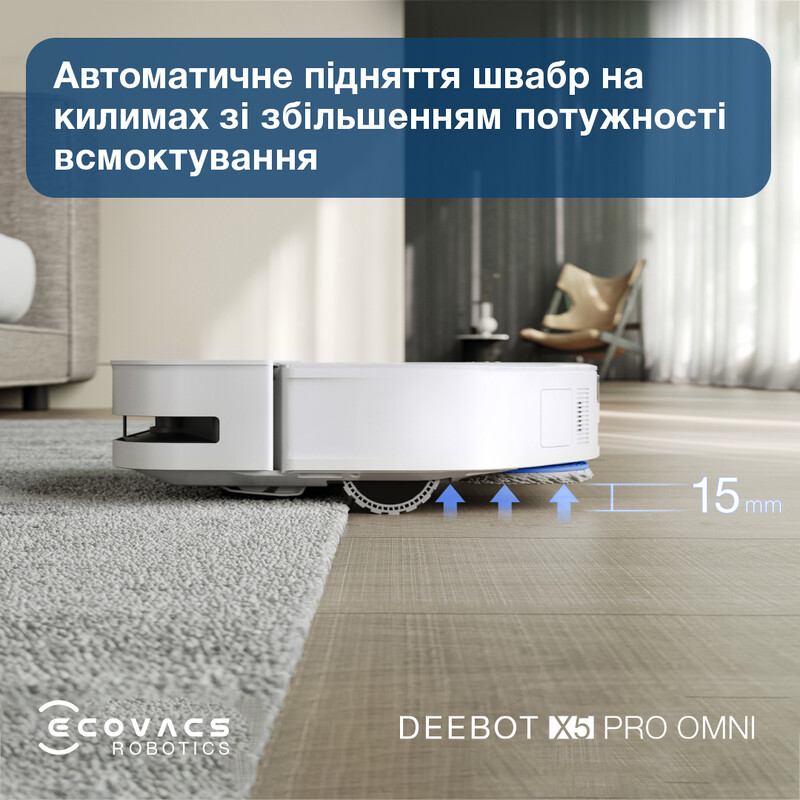 Робот-пылесос Ecovacs Deebot Ozmo X5 Pro Omni (DDX39) White