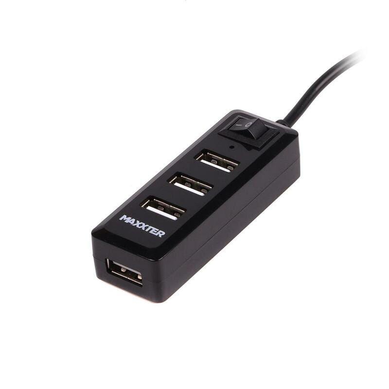 USB-хаб Maxxter 4 ports (HU2A-4P-AC-03)