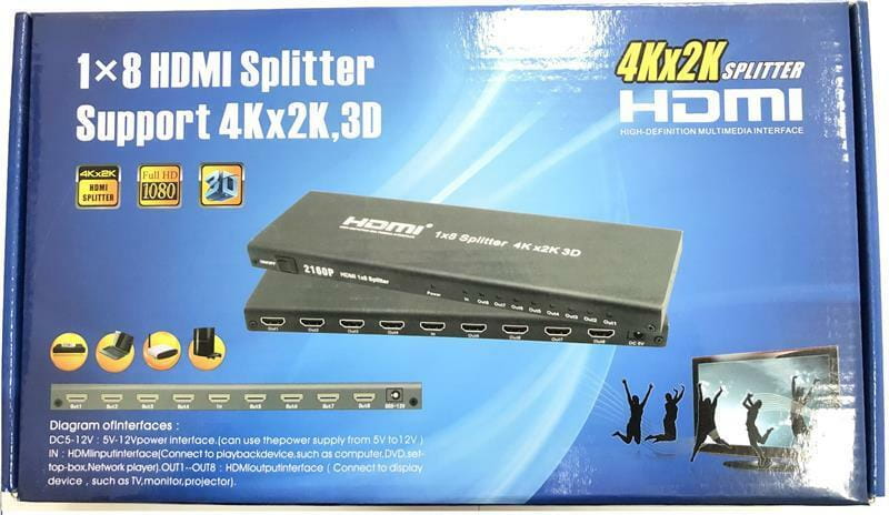 Разветвитель (сплиттер) Atcom (7688) HDMI 8 портов, поддержка UHD 4K