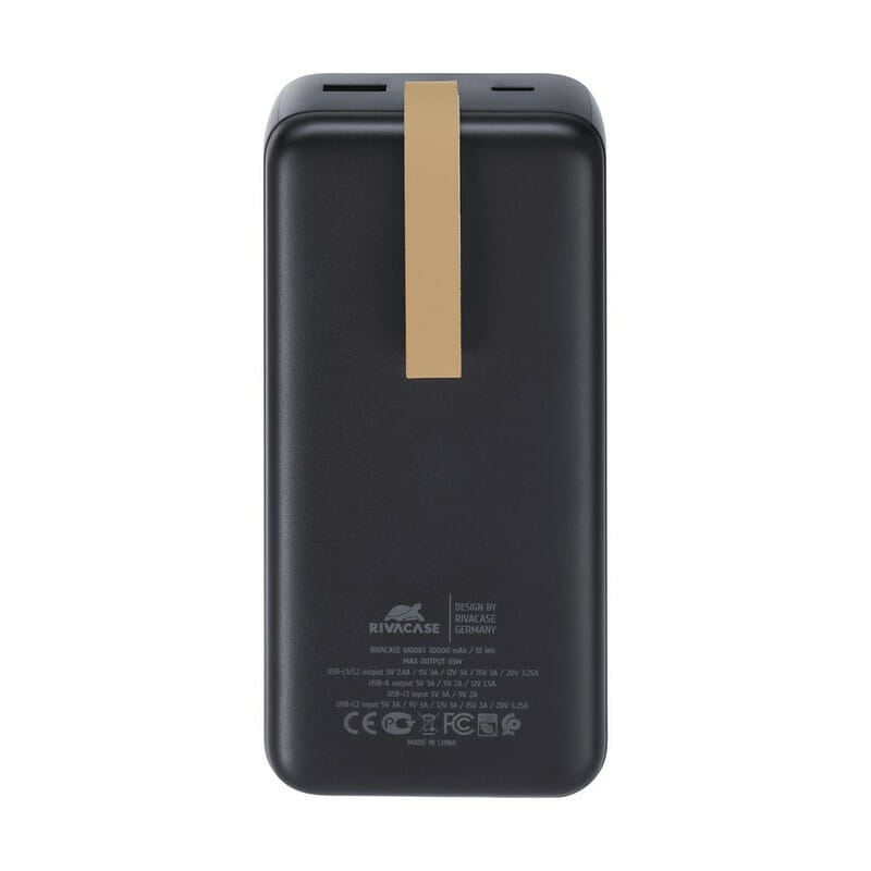 Універсальна мобільна батарея Rivacase Rivapower 30000 mAh, PD 65W Black (VA1083)