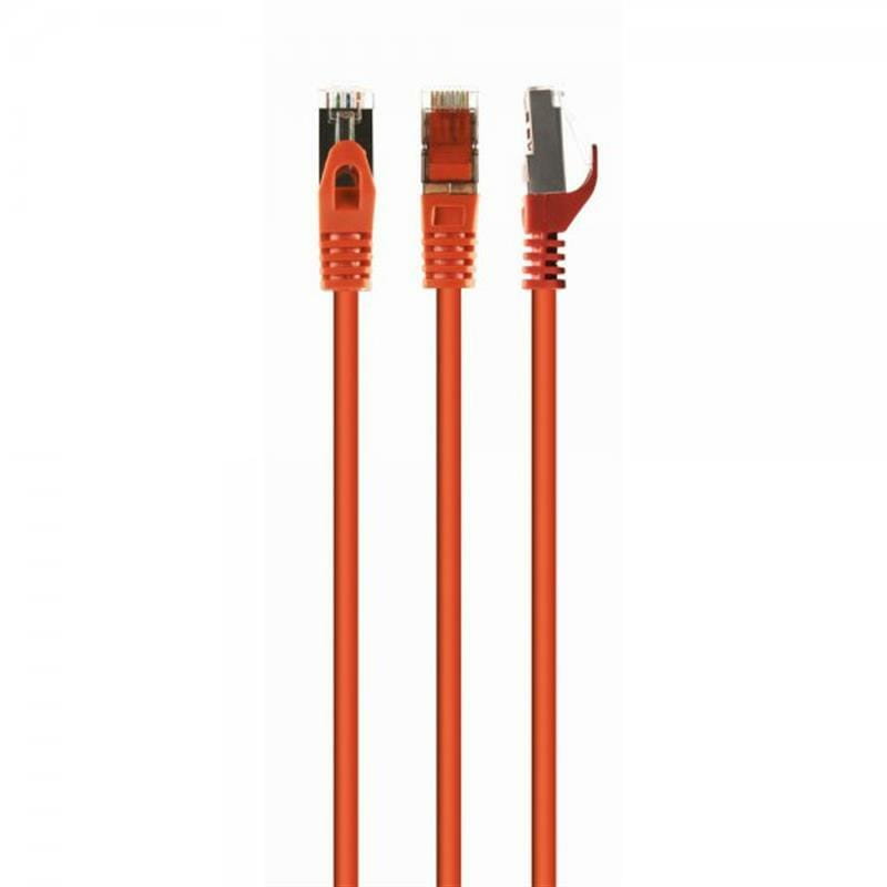 Патч-корд S/FTP Cablexpert (PP6A-LSZHCU-O-10M) cat.6a, литий, 50u  штекер із засувкою, 10 м, помаранчевий