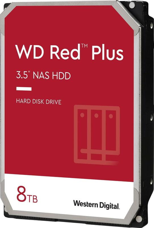 Накопичувач HDD SATA 8.0TB WD Red Plus 5640rpm 256MB (WD80EFPX)