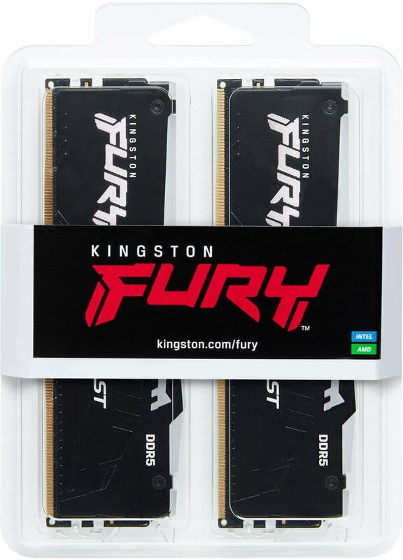 Модуль пам`яті DDR5 2x32GB/5600 Kingston Fury Beast RGB Black (KF556C40BBAK2-64)