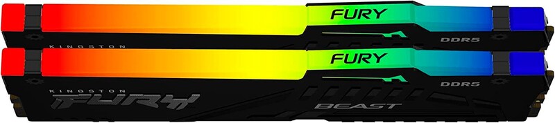 Модуль пам`яті DDR5 2x32GB/5600 Kingston Fury Beast RGB Black (KF556C40BBAK2-64)