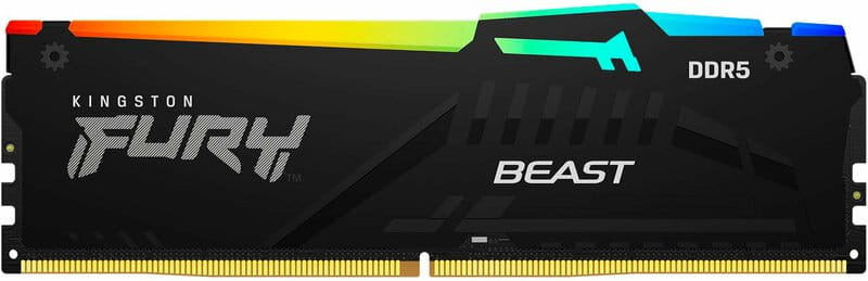 Модуль пам`яті DDR5 2x32GB/5600 Kingston Fury Beast RGB Black (KF556C40BBAK2-64)