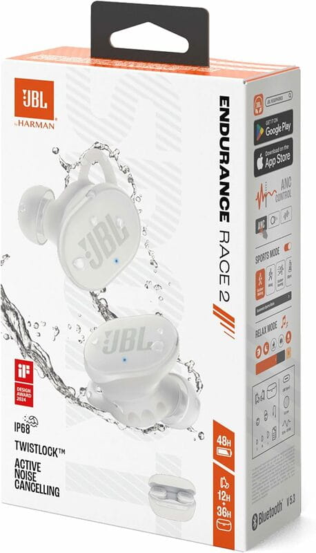 Bluetooth-гарнітура JBL Endurance Race 2 White (JBLENDURACE2WHT)