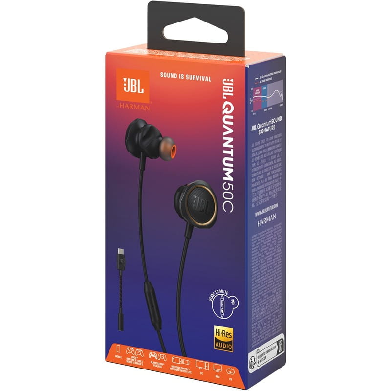 Гарнiтура JBL Quantum 50C Black (JBLQTUM50CBLK)