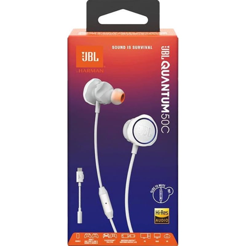 Гарнитура JBL Quantum 50C White (JBLQTUM50CWHT)