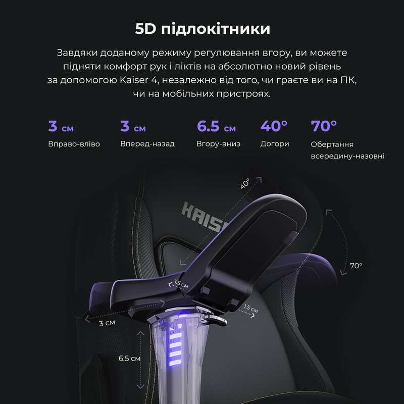 Крісло для геймерів Anda Seat Kaiser 4 Size L Black (AD12YDDC-L-20-B-CF)